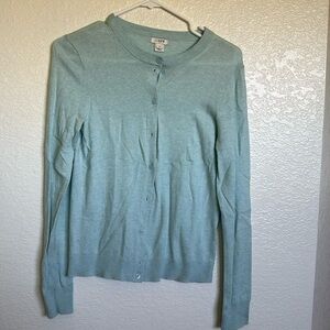 j.Crew Seafoam Blue cardigan XS